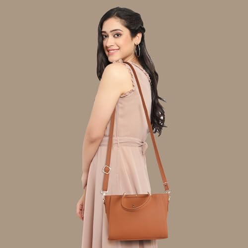 Image of Lady Quinton structured handbag with gold-tone hardware, dual handles, and detachable strap