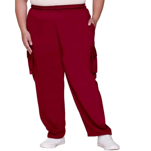Image of White Moon Plus Size Women's 4 Pocket Cargo Joggers for Gym - Comfortable Track Pants for Women, Cotton Jogger, Ideal Track Pants for Women, Cargo Joggers for Everyday Wear (Pack of 2)