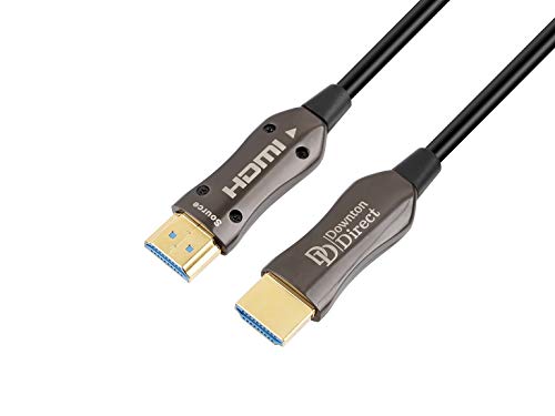 Downtondirect 60m Fiber HDMI Cable 4K 2.0 Compatible with HDMI 2.0, 1.4a, 4K HDMI Cable, 4K@60HZ, 1080p FullHD, UHD, Ultra HD, 3D, High Speed with Ethernet, ARC, PS4, Xbox, HDTV etc.
