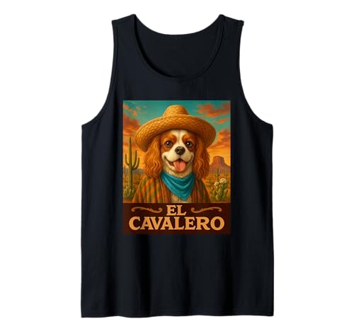 Cavalier King Charles Spaniel El Cavalero Vaquero del Salvaje Oeste Camiseta sin Mangas