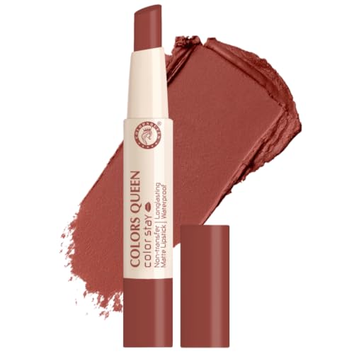 Image of Colors Queen Color Stay Matte Lipstick | Highly Pigmented with Smooth One Swipe Application | Ultra Matte Finish | Smudge Proof & Waterproof | Long Lasting Lipstick for Women (Cool Nude, 2.1 g (Pack of 1))