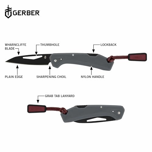 Gerber Gear LST Mini - Lightweight Folding Pocket Knife for Hiking, Camping - EDC Tool - Durable Stainless Steel Blade - Gray - Image 2