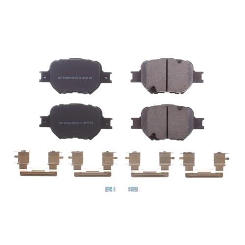 Image of PowerStop Front Brake Pads for Scion tC 2005-10 | Toyota Celica 2000-05 - Z17 Ceramic Brake Pads with Installation Hardware, 17-817