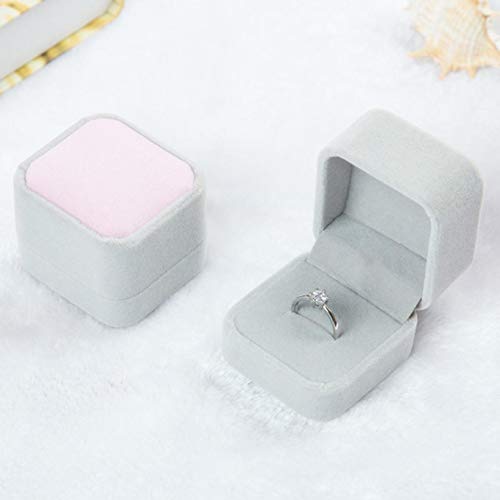 Preisvergleich Produktbild chungeng Schmuckkästchen aus Samt, klassisch, für Ohrringe, Schmuck, Geschenkboxen, Geschenk für Jahrestag, Valentinstag, Hochzeit, Geburtstag, Verlobung H07