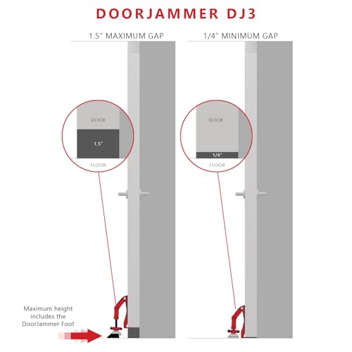 DoorJammer Tragbare Türverriegelung für Haussicherheit und persönlichen Schutz (DJ3 - DoorJammer (Standard))