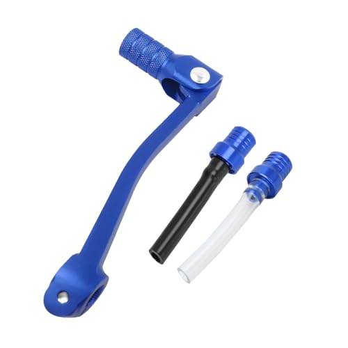 Image of Motorcycle Folding Gear Shifter Shift Lever, Foldable Motorbike Pedal Shifter Replacement Accessories with Tank Cap Vent Hose Tube, Fit for 50cc 70cc 90cc 110cc Pit Dirt Bike Parts (Blue)