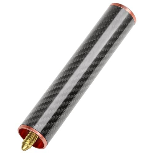 Naissgo 6 Inch Carbon Fibre Pool Cue Extension – Lightweight Billiard & Snooker Cue Extender with Portable Storage Design for Extra Reach