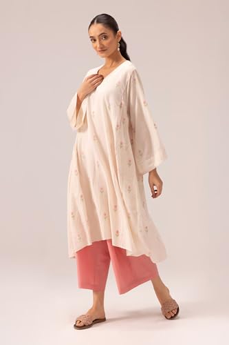 Image of ANNI DESIGNER Viscose Blend Kurta for Women | Kurti Set Woman | Kurta with Palazzo | A Line Printed Co Ord Outfit | Cord Ethnic Suit | Indian Office Party Traditional Clothing Fashion Premium Look