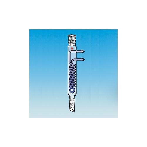 6020-02 Series Reflux Spiral Condenser, 200 mm Jacket Size, 24/40 Joint, Size-D, 3/8" Hose Connection