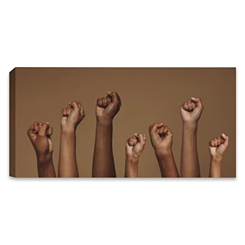 Black Power Fist Poster African American People's Rights Wall Art Poster Canvas Wall Art Prints For Wall Decor Room Decor Bedroom Decor Gifts 24X48Inch(60X120Cm) Frame-Style #TOP7