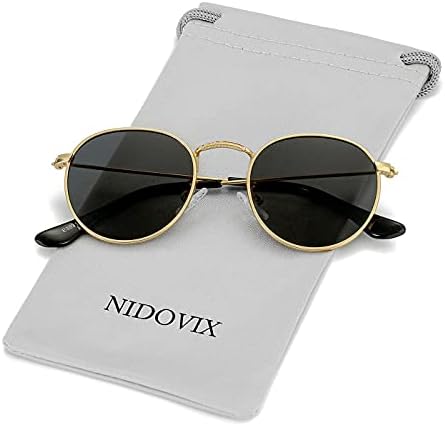 NIDOVIX Kids Polarized Sunglasses Classic Metal Frame for Baby Boys Girls Age 0-4 100% UV Protection (Gold/Grey)