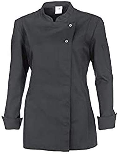 BP 1544-684-57-M Kochjacke für Frauen, Lange Ärmel mit Manschetten, 200,00 g/m² Stoffmischung mit Stretch, grau ,M