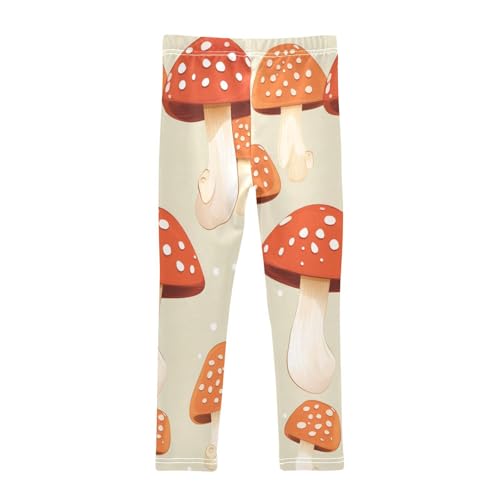 Toddler Girls Leggings Printed Yoga Pants Leggings Red Mushrooms for Kids2