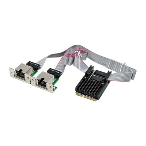 Tarjeta de Red Gigabit Doble RJ45 Adaptador Ethernet de 1000 Mbps para PC y Servidores de Red