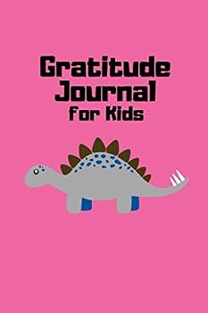 Gratitude Journal for Kids : Daily and Nightly Writing Prompts, Dinosaur Hot Pink
