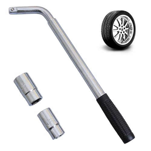 Jeu de clés pour démonter Les écrous de Roue, Outil de démontage d'écrous de Roue, Jeu de clés télescopiques avec Douilles de 17/19 mm et 21/23 mm pour Roues Automobiles