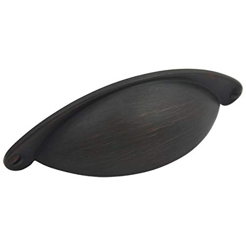 5 Pack - Cosmas 4198ORB Oil Rubbed Bronze Cabinet Hardware Bin Cup Drawer Handle Pull - 2-1/2
