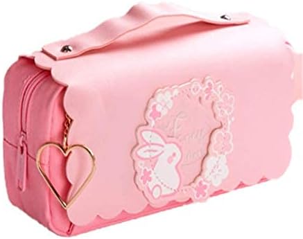 Amazon 文具ケース 少女心 可愛い ペンケース 大容量 多機能 筆袋 文房具 筆箱 かわいい 帆布 Ins 取り出しやすい 学校用に 入学準備 01 うさぎ ペンケース 文房具 オフィス用品