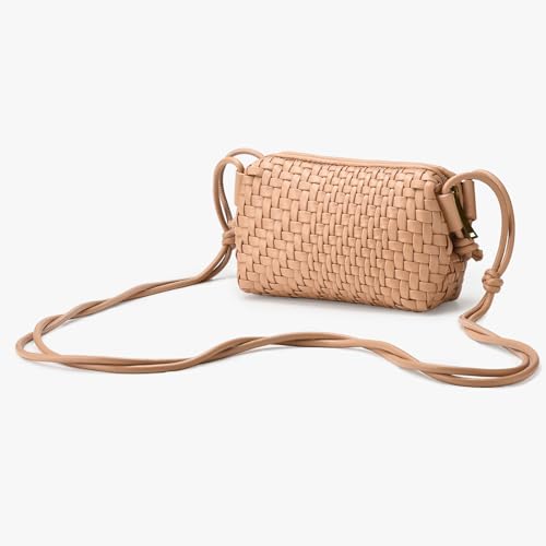 Image of Woven Crossbody Bag for Women Small Woven Purse Vegan Leather Handbag Braided Purse Small Crossbody Bag