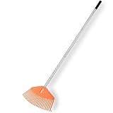 YEELOR Leaf Rake with 16.5‑inch Plastic Head