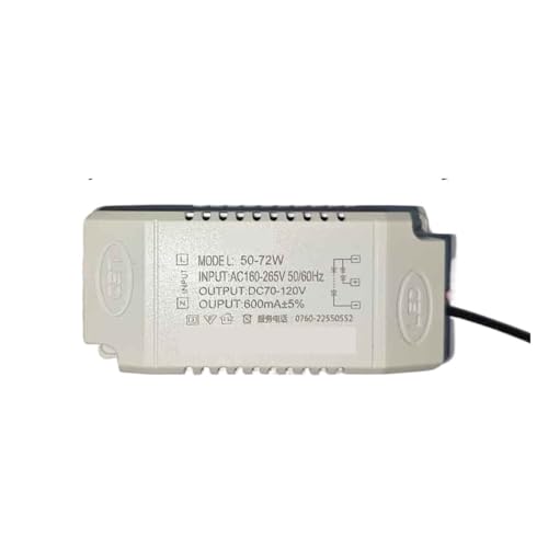 Plafonnier LED 72W transformateur 600mA pilote 70V 120V anti-scintillement