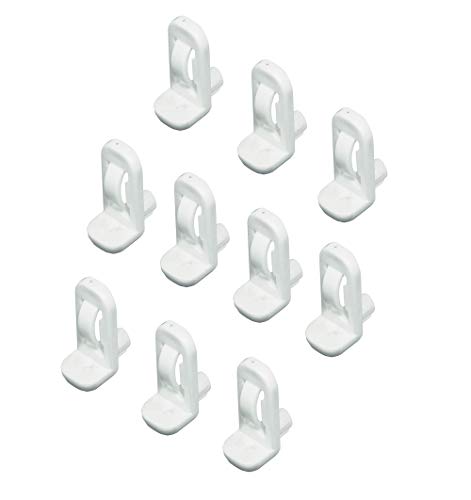 Gedotec Fach-Bodenträger Küche Regalstütze für Schrank Tablarträger für Regalsystem - H3116 | Bohr-Ø 5 mm | Kunststoff transparent | 50 Stück