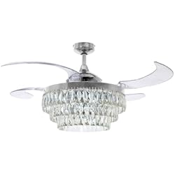 Fanaway Ventilador Techo FANAWAY Ventilador de techo Veil, ventilador con iluminación, ventilador de techo en diseño elegante con alas plegables, diámetro de 121 cm