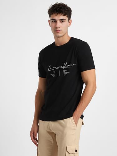 Image of Nobero 100% Cotton T Shirts for Men Stylish | Regular Fit | Graphic Printed T Shirts for Men 180 GSM Combed Cotton | Round Neck Half Sleeve