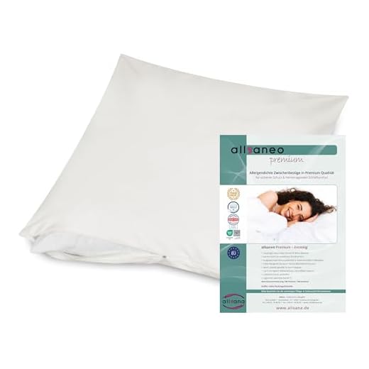 allsana Allergiker Kissenbezug 80x80 cm Allergie Bettwäsche Anti Milben Encasing Milbenschutz für Hausstauballergiker TÜV Zertifiziert 5 allsaneo Premium Encasing Kissenbezug 80x80 cm, Allergiker Bettwäsche extra weich und leicht, Anti-Milben Zwischenbezug für Kissen