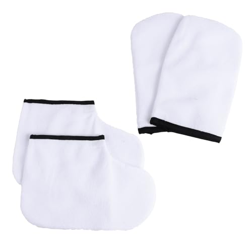 OUNONA 4Piezas Cera para Manos y Pies de Spa Cuidado Reutilizable y Lavable para Masajes