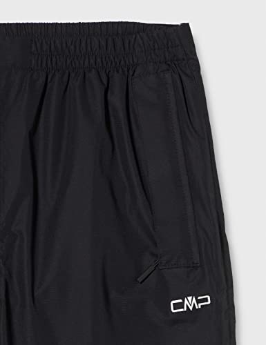 CMP - Regenfeste Damenhose mit durchgehenden seitlichen Reißverschlüssen, Schwarz, XS