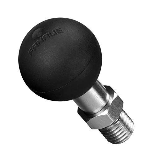 Fanaue Mounts Ball Adapter With M10 X 1.25 Threaded Post,Suitable For M10 Screw Holes On Motorcycles Or Other Equipment,With B Size 1" Ball #TOP3
