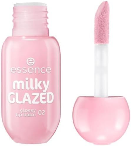 essence milky GLAZED glossy lip balm 02 Strawberry Whip