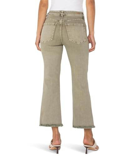 Liverpool Women's Hannah Crop Flare with Fray Hem2