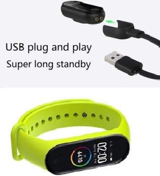 Image of Waylon Smart Band M4 - Fitness Band, 1.1-inch Color Display, USB Charging, Activity Tracker, Men's and Women's Health Tracking, Compatible All Androids iOS Phone (Light Green)