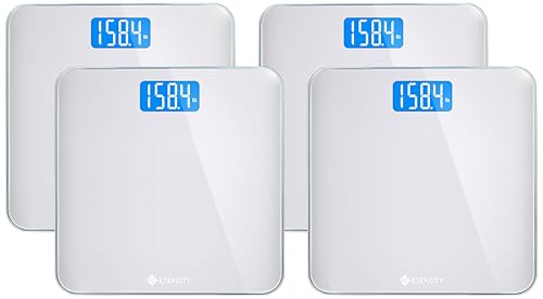 Image of Etekcity Scale for Body Weight, Digital Bathroom Weighing Machine for People, Large and Easy-to-Read Backlight Display, Accurate with High Precision Measurements, Durable Tempered Glass, 400 lbs