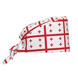 Oudrspo Schwarze Arbeits- und Sportkappe mit georgischem Aufdruck, verstellbar, geeignet für Arbeit und Sport.