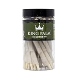 King Palm Dog Walker Cones - Bulk 50 Count Pre Rolled Cones - Prerolled Cones 70mm/26mm - Natural Pre Rolled Rolling Paper with Tips