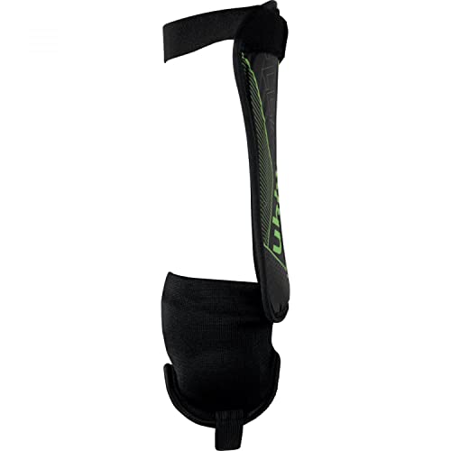 UHLSPORT Unisex – Erwachsene Flex Plate Schienbeinschoner, Schwarz/Fluo Grün/Silber, M – Ansicht 3