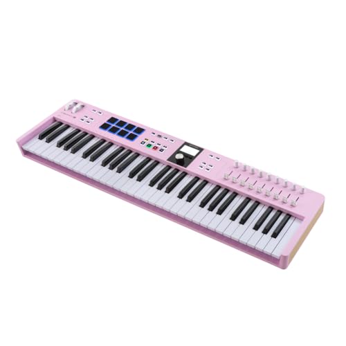 Image of Arturia KeyLab Essential 61 mk3 Rose Quartz Edition - 61-Key USB-C MIDI Keyboard Controller with Pads, Faders, DAW Integration, Analog Lab Pro & Ableton Live Lite