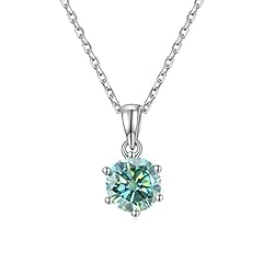 G-Green Moissanite Necklace (1ct)