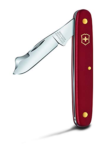 Victorinox Greffoir combi S, Couteau Universel de Jardin, Multifonction, Léger, Swiss Made, 2 Fonctions, Lame pointued tip, rouge