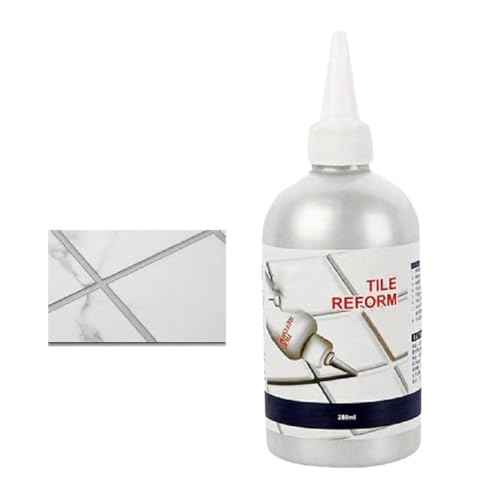 NAUXIU Kit de reparación de lechada de azulejos, relleno de reparación de azulejos impermeable de 280 ml, reparación y renovación de juntas, secado rápido de azulejos de lechada y sellado de llenado