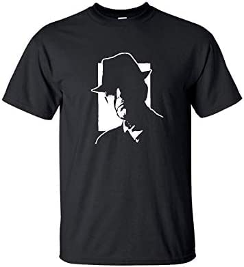 Leonard Cohen Silhouette T Shirt Graphic Top tee Camiseta Short-Sleeve Men T-Shirt Black L Cover
