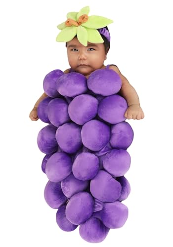 Disfraz de uvas moradas para bebé 0-3 meses