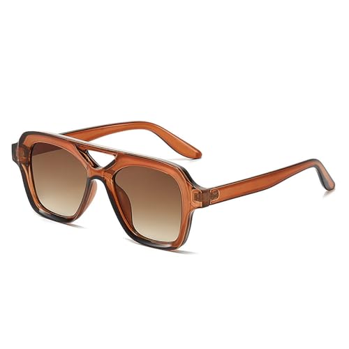 Lunettes de soleil double pont pour femmes et hommes en terrasse