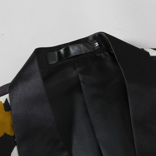 YFFUSHI Men's Printed Blazer Jacket Slim Fit Single Breasted Shawl Collar Stylish Casual Tuxedo4