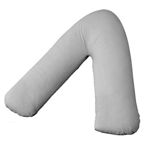 Comfortesy Premium Wedge Pillow V Shaped Pillows Back & Neck Support Medium Firm Pillow with Hollow Fiber Filling Ideal for Maternity and Pregnancy with Free Pillowcase Cover