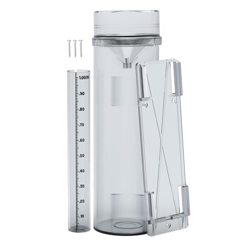 Zylaer Rain Gauge Outdoor Rain Gauge Accurate to 0.01 Inches with Mounting Bracket All-Weather Rain Gauge Suitable for Farm Garden Courtyard