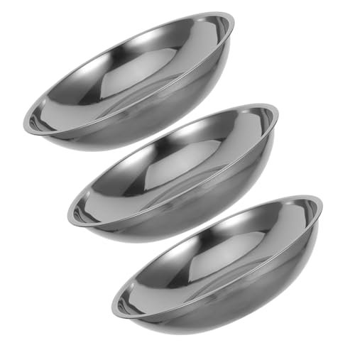 TOYANDONA Bandeja para Báscula Digital de Cocina 25 CM de Acero Inoxidable Set de 3 Piezas para Pesaje Preciso en Alimentos y Repostería Compatible Báscula Electrónica Multifuncional